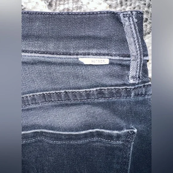 MOTHER Sz 26 High Waisted Vamp Slightly Sinful Black Orig$278 - Picture 6 of 12